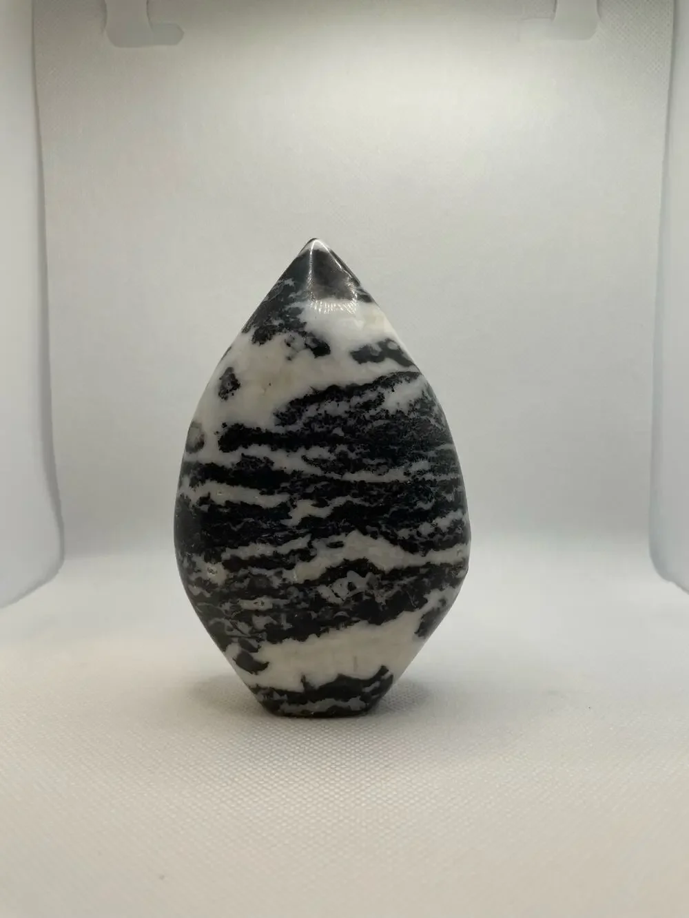 Zebra Jasper Teardrop Flame Freeform